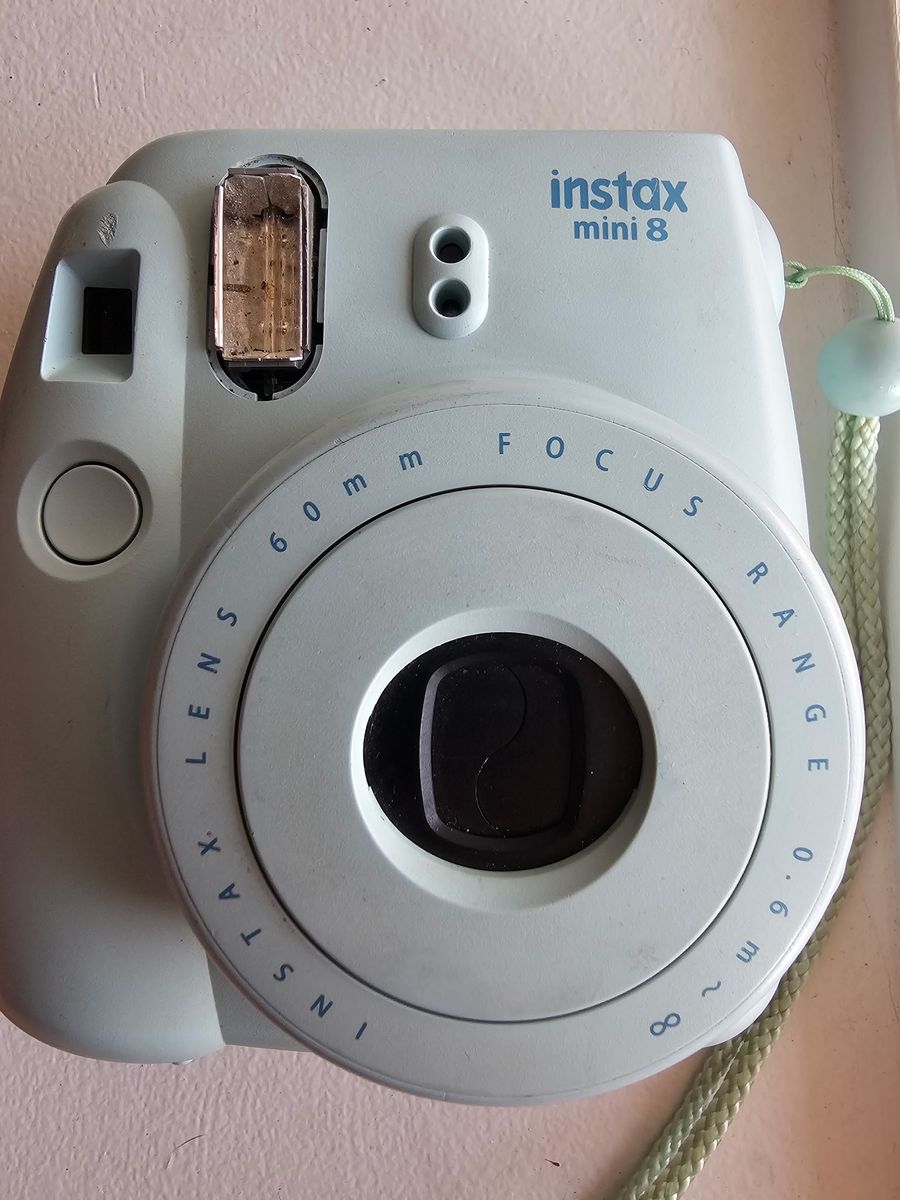 Sage green Fuji film camera 