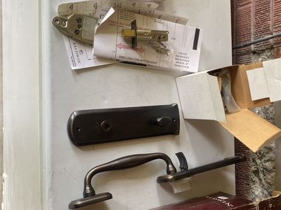 Baldwin door handle and dead bolt
