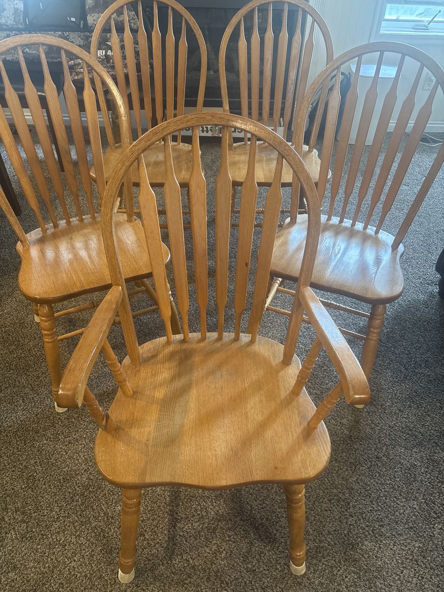 Solid oak chairs