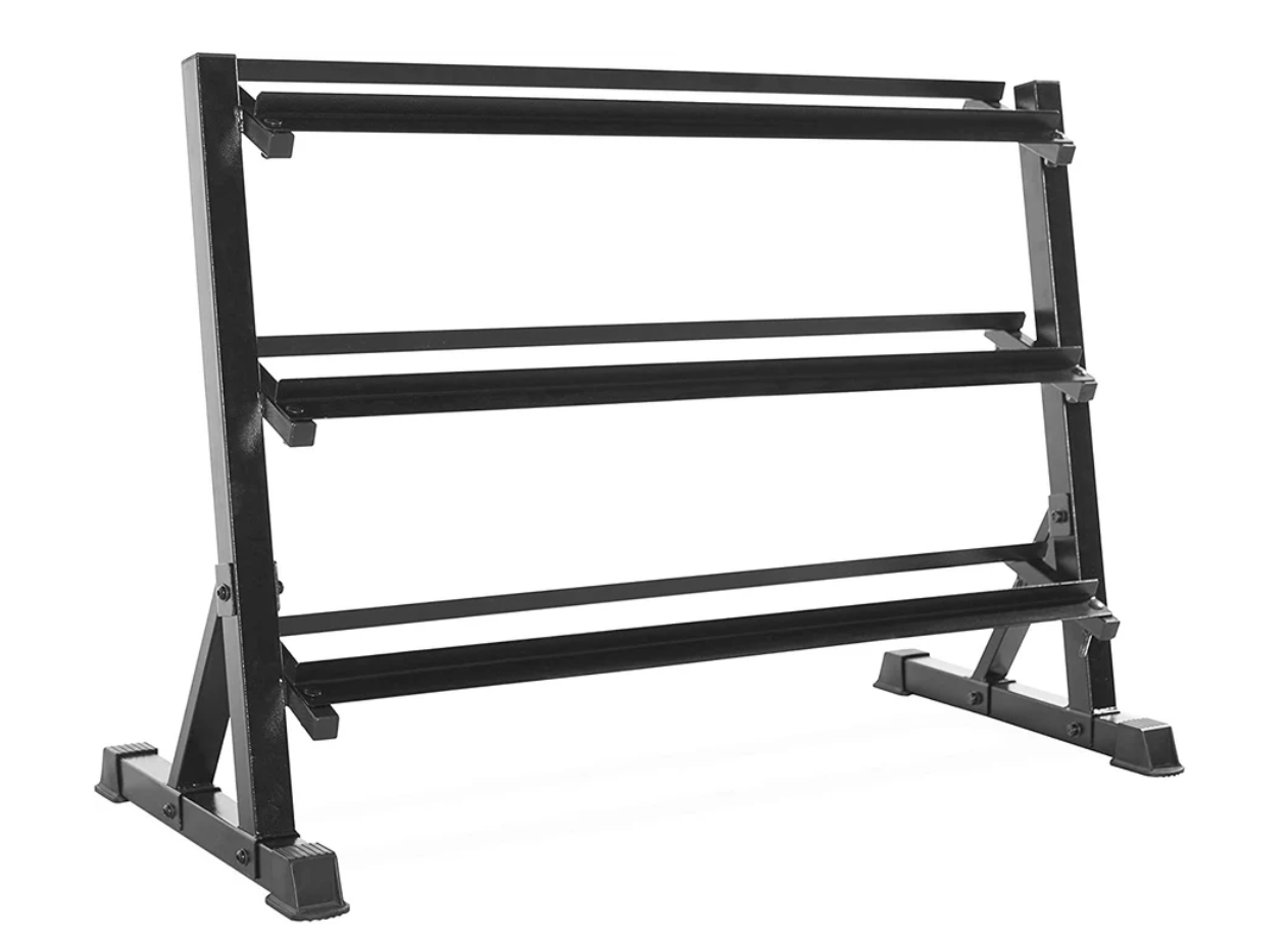New CAP Barbell 3-Tier Dumbbell Rack 51in, Home Gym Storage