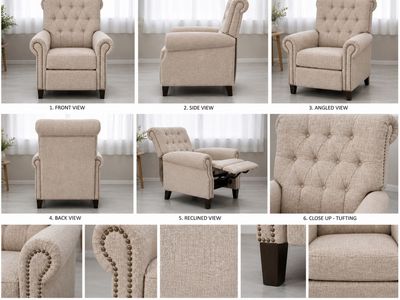 Madison Park Aidan Push Back Recliner