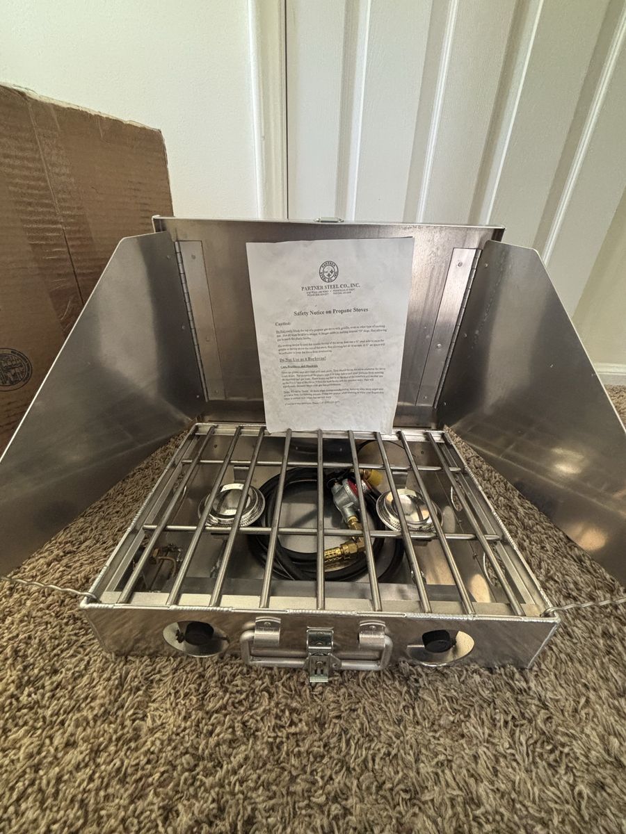 Partner Steel 16" 2 burner Camping Stove - New