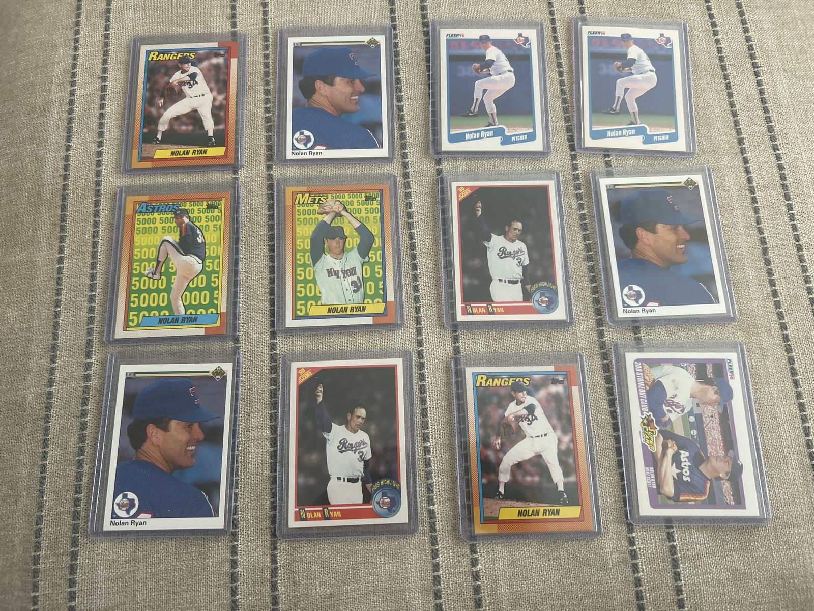 Nolan Ryan baseball cards lot