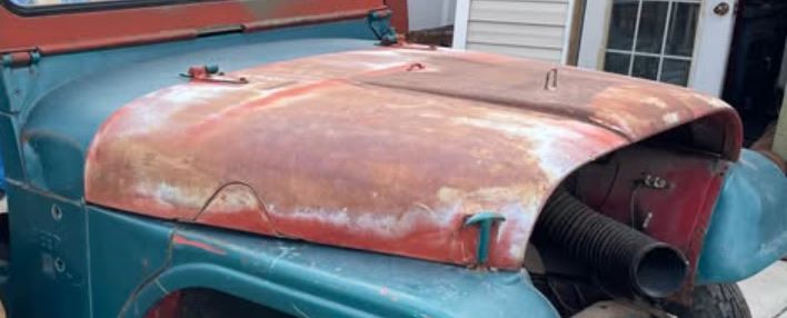 1957 Willys Jeep CJ5 Hood
