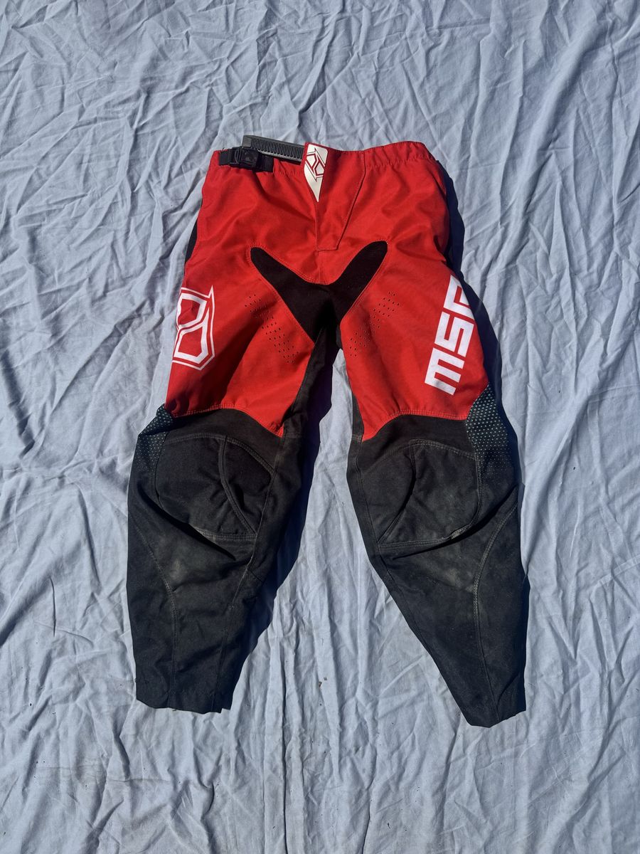 MSR AXXIS Y26 Motocross Racing Pants - Youth Size 26 Red/Black/Blue - $30