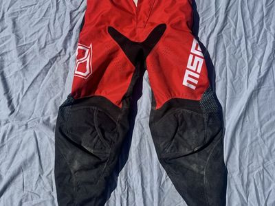 MSR AXXIS Y26 Motocross Racing Pants - Youth Size 26 Red/Black/Blue - $30