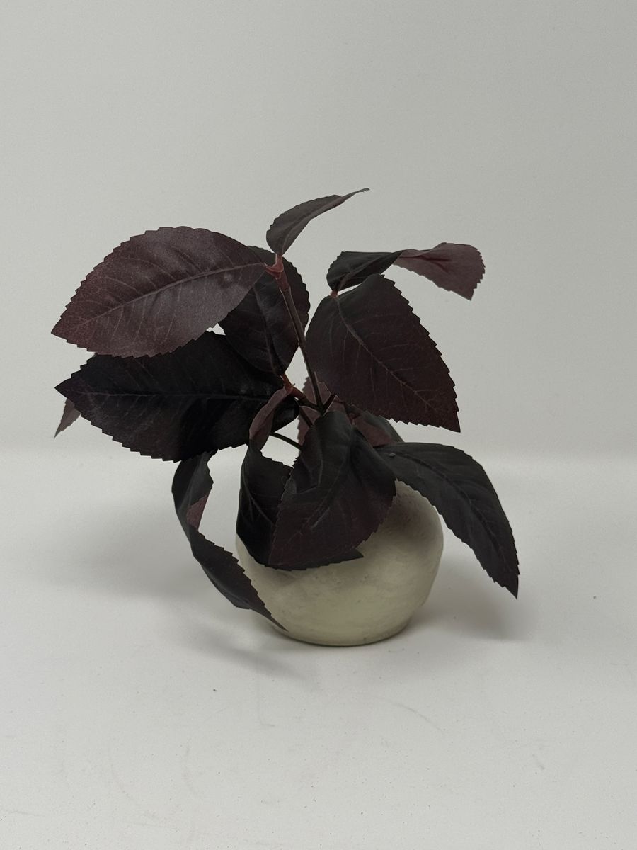 Hearth & Hand with Magnolia 7" Black Plum Leaf Artificial Fall Arrangement