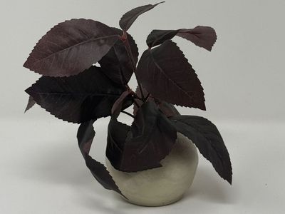 Hearth & Hand with Magnolia 7" Black Plum Leaf Artificial Fall Arrangement