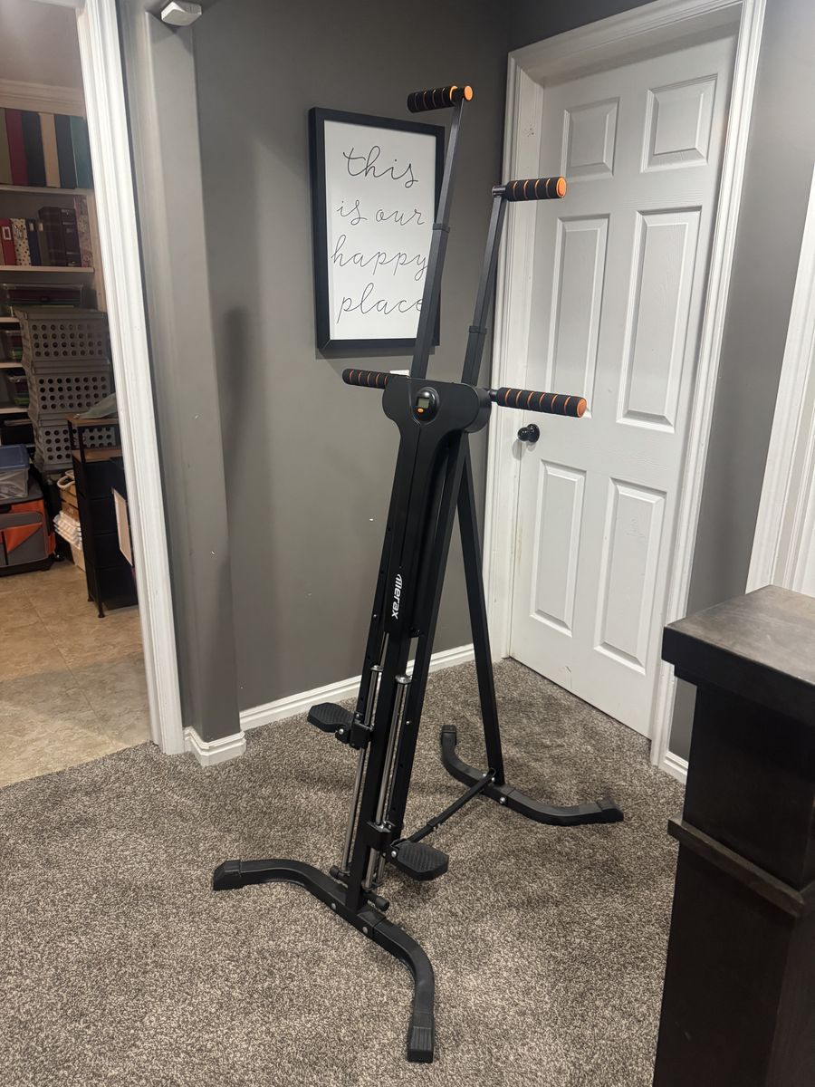 Merax Vertical Climber Fitness Machine - Black and Orange