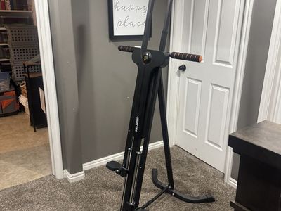 Merax Vertical Climber Fitness Machine - Black and Orange