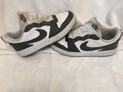 Nike Court Borough Low Recraft Black White Youth Size 4.5Y No Laces