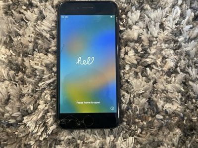 Apple iPhone 8 (likely 64GB, Black) - Cracked Screen, Needs Repair