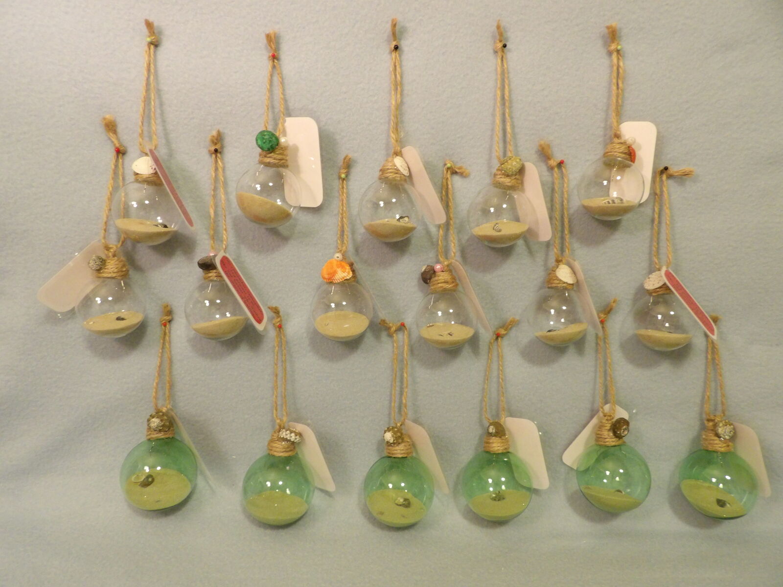 Handmade Glass Christmas Sand/Sea Shell Beach Ornaments - Jesus our Savior walked the Shores of Galilee