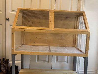 Wooden Small Animal Cage/Hutch – Waterproof Floor – Great for Rabbits, Guinea Pigs & More