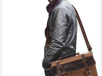 S-ZONE Canvas and Leather Messenger Bag