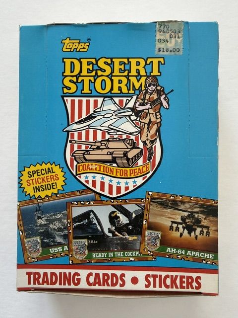 1991 Topps Desert Storm "Coalition For Peace" Card set.