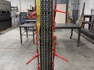 Heavy Duty Steel Chain and Binder Rack - Industrial Storage Organizer for Equipment