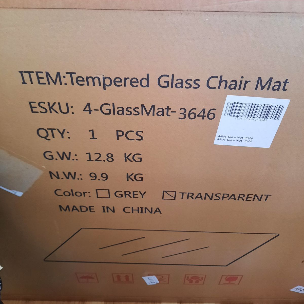 Tempered Glass Chair mat
