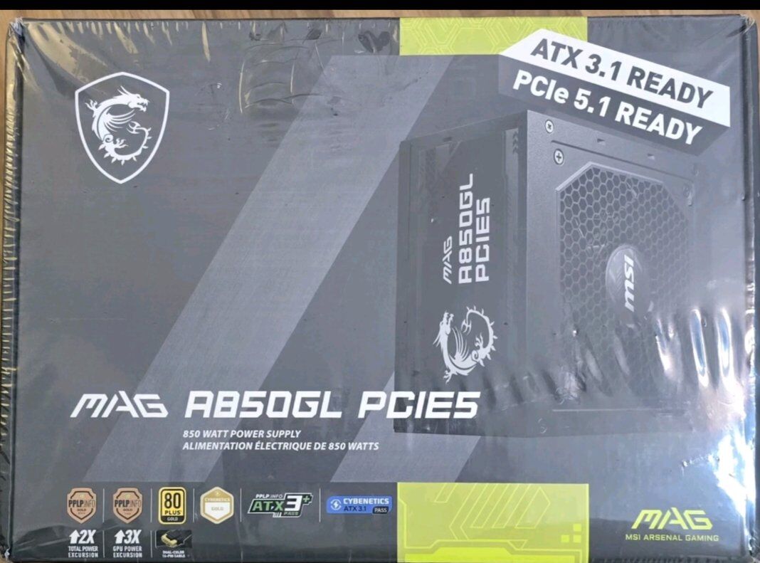 MSI MAG A850GL PCIE 5.1 & ATX 3.1 Game Power Suppl