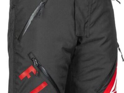 Fly Racing SNX Pro Snow Bike Bib (Black/Red, Large) (470-6101L)