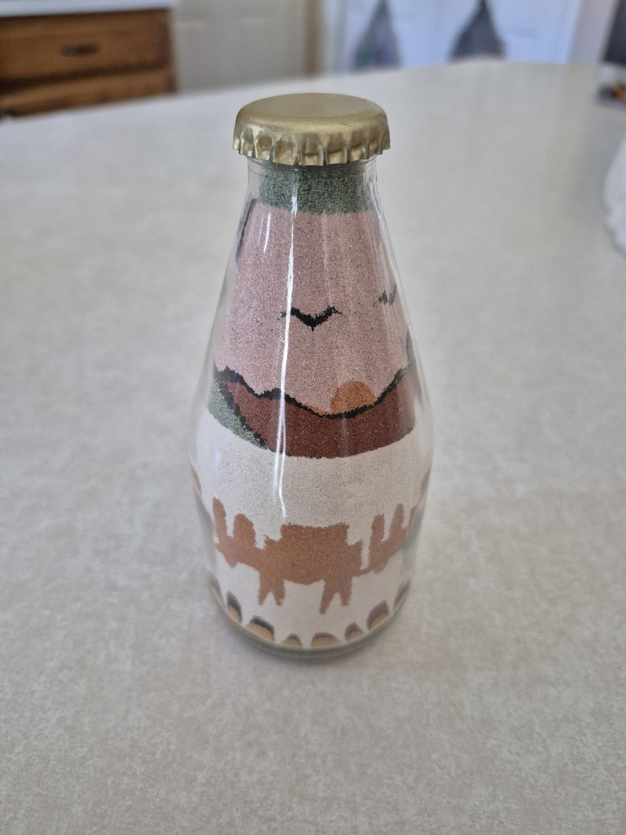 Vintage Sand Art/Folk Art bottle