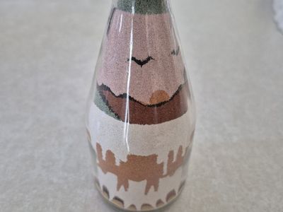 Vintage Sand Art/Folk Art bottle