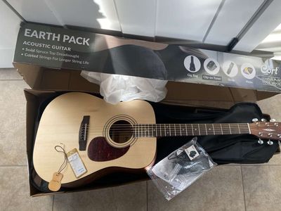 Cort Acoustic Guitar Earth Pack Bundle.