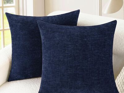 New Throw Pillow Covers 20 x 20, Set of 2 DarkBlue