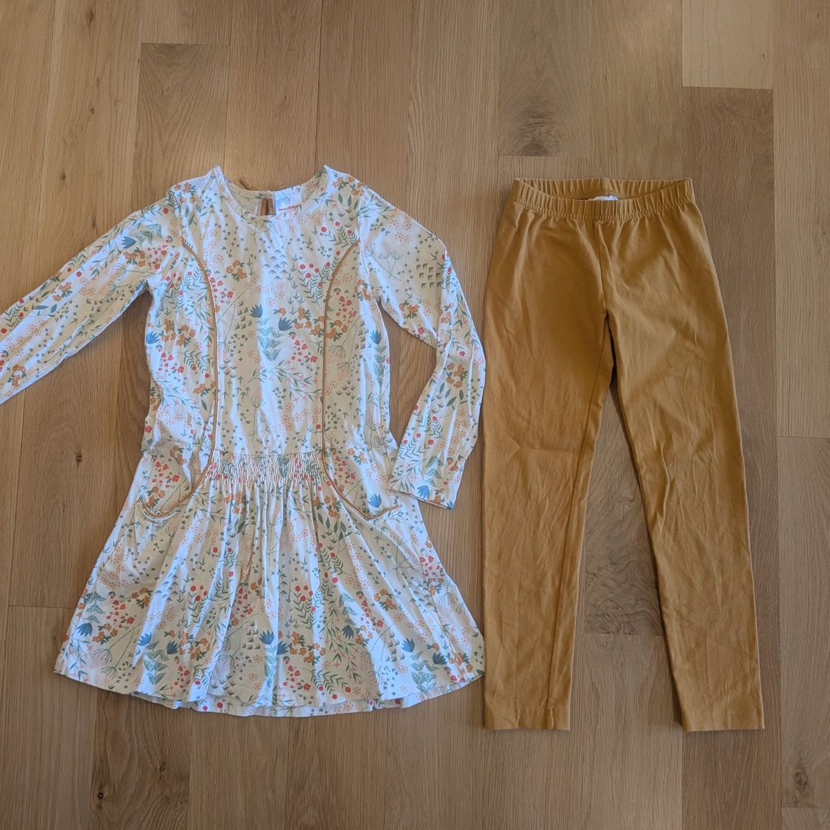 Hanna Andersson Matching Dress & Leggings Size 8