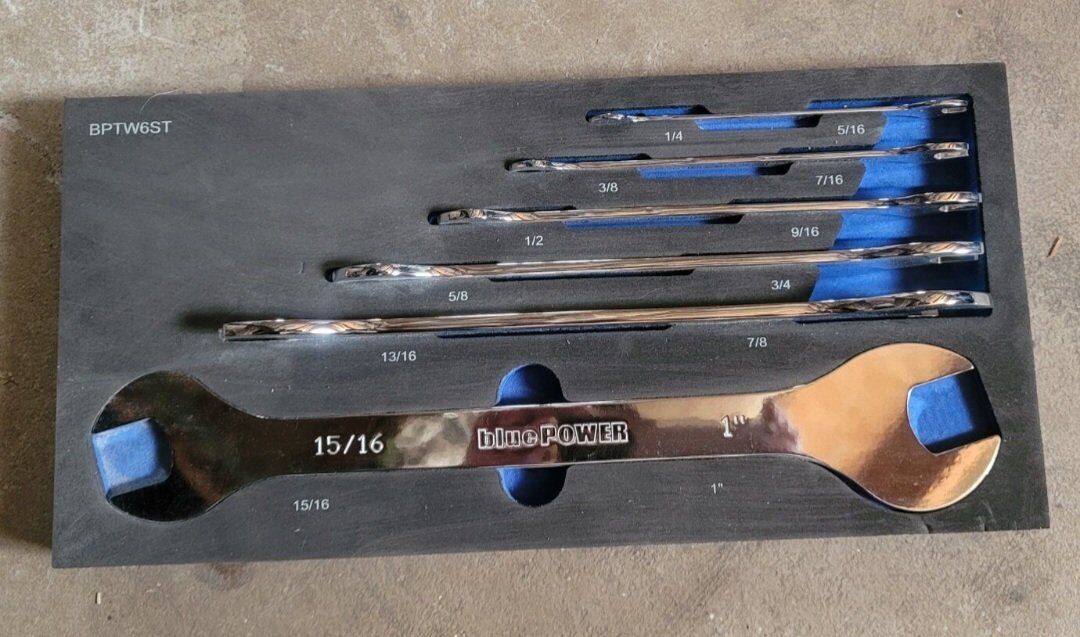 cornwell 6pc thin open end wrench set