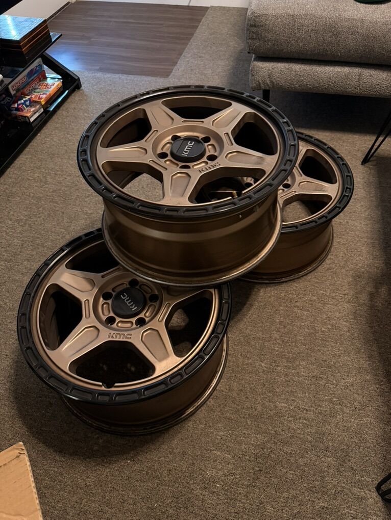 KMC Alpine Bronze/Black Wheels 17x8, 5x114.3