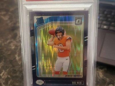 2024 Donruss Optic Bo Nix Purple Shock Rated Rookie #209 PSA 10 Gem Mint