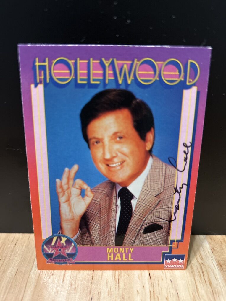 Monty Hall Autograph 1991 Starline Holloywood Auto
