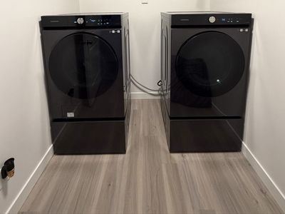 Samsung Front Load Washer & Electric Dryer Set - Black, Excellent Condition
