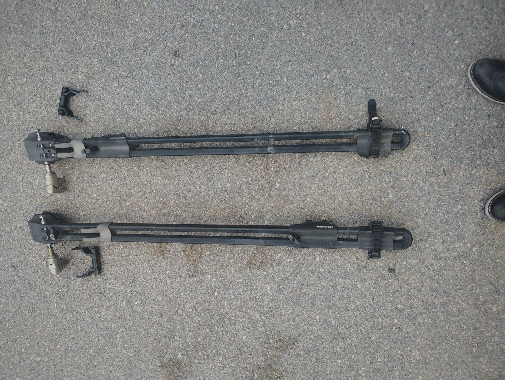 Yakima HighSpeed fork-mounted rooftop bike racks.