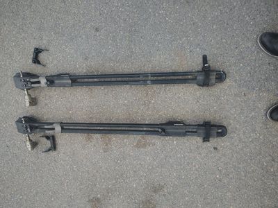 Yakima HighSpeed fork-mounted rooftop bike racks.