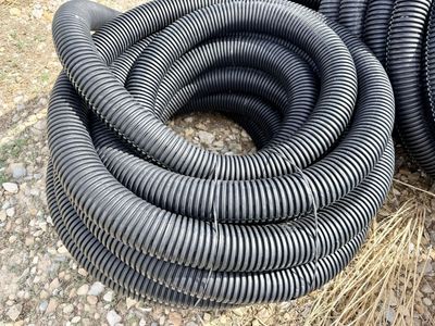 (6) 50ft Rolls Corrugated Drainage Pipe - 300ft