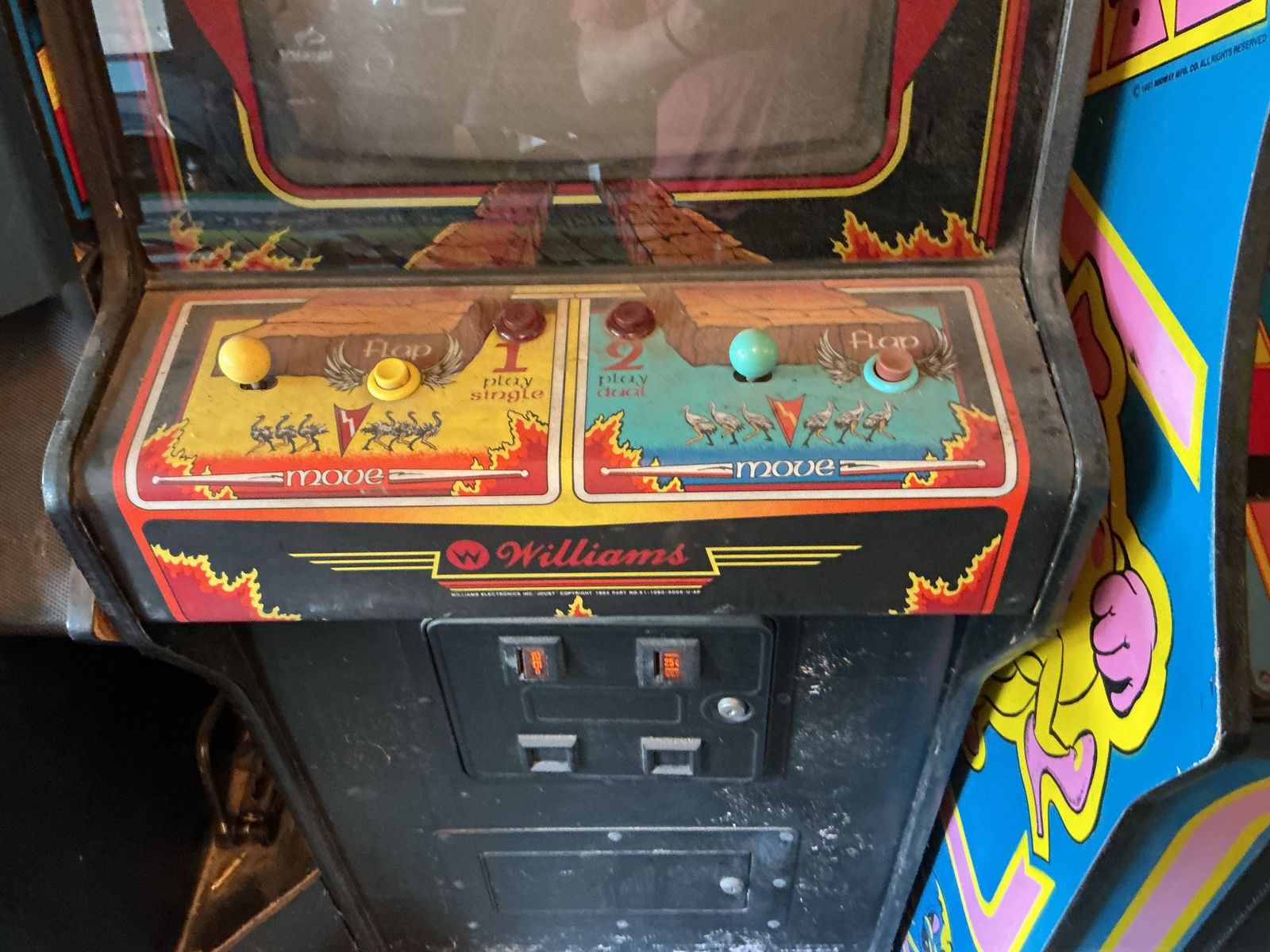 Vintage Williams Joust Arcade Cabinet Video Game