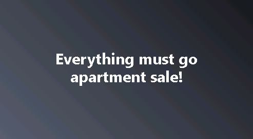 South Salt Lake apartment stuff - much free - Sunday 8/2
