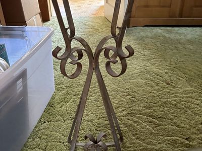Antique iron plant stand