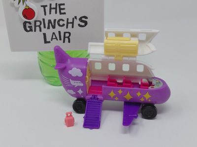 ️ Polly Pocket Mini Airplane with Luggage