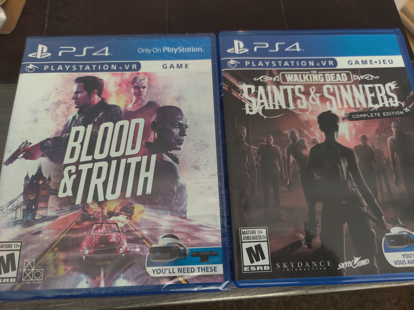 PlayStation VR games Walking Dead Saints & Sinners PS4, Blood & Truth