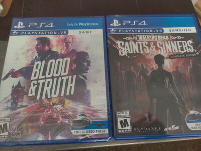 PlayStation VR games Walking Dead Saints & Sinners PS4, Blood & Truth