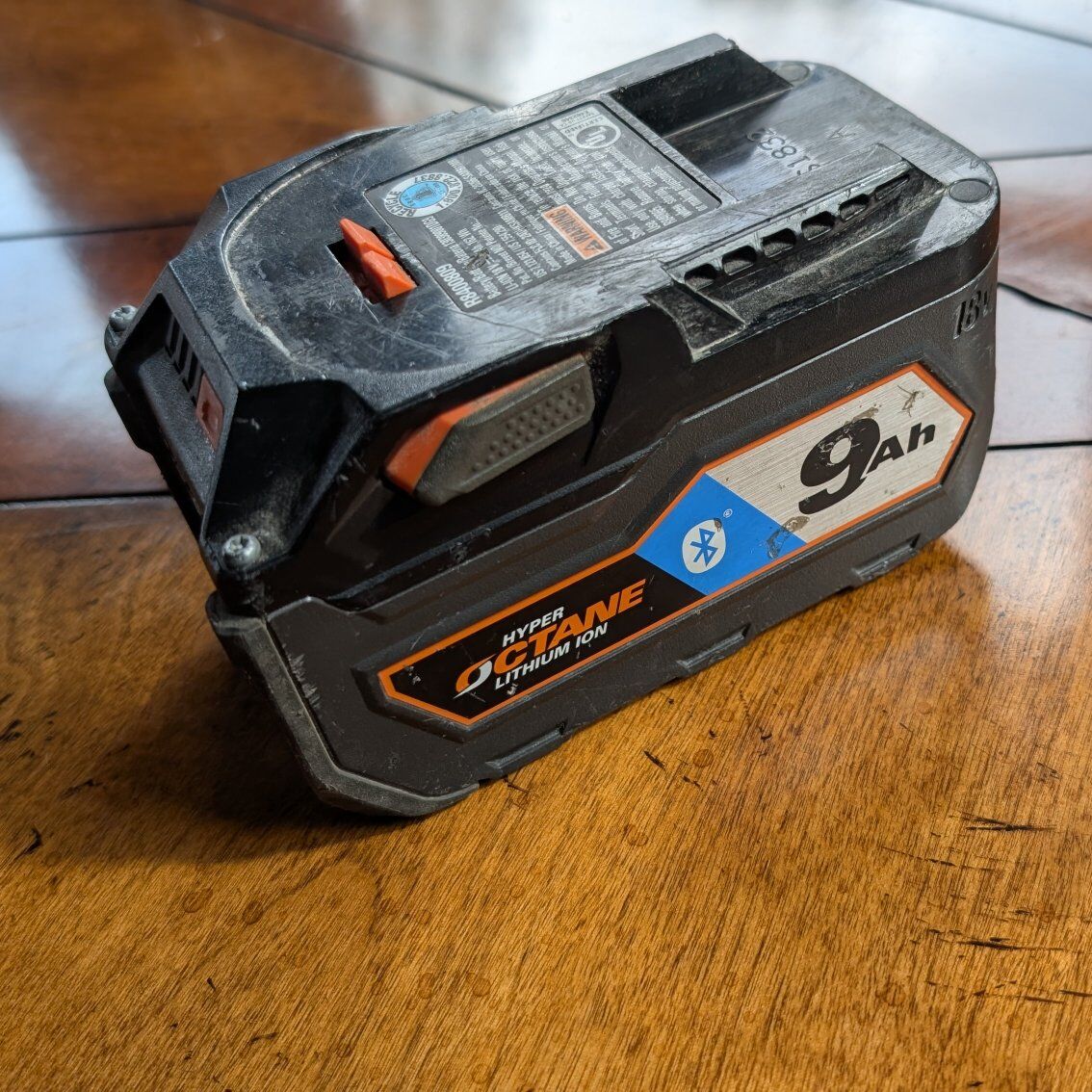 Ridgid 18 volt 9ah Octane Bluetooth battery