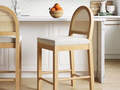 Bailey Boucle Rattan Bar Stool Counter Height
