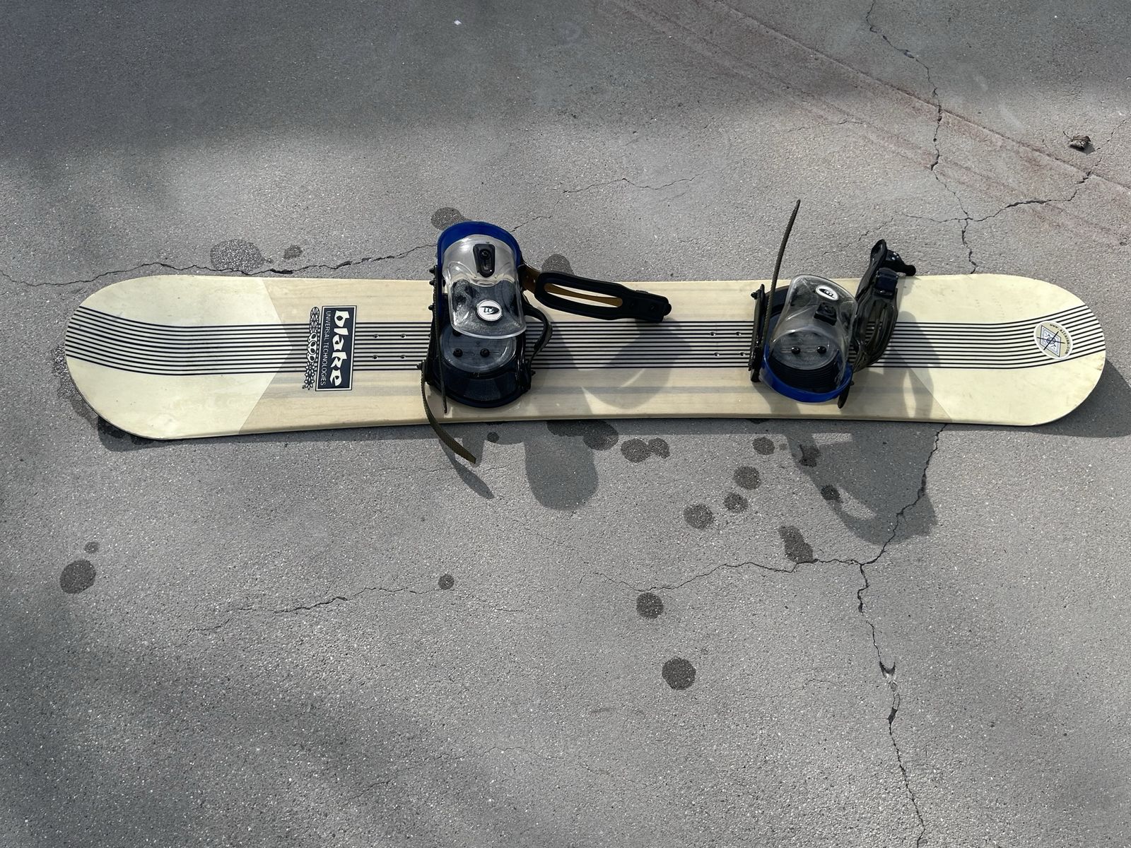 Vintage Blake Snowboard with Bindings - Made in USA - Retro Winter Sports Gear