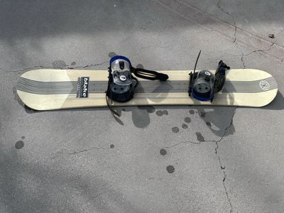 Vintage Blake Snowboard with Bindings - Made in USA - Retro Winter Sports Gear
