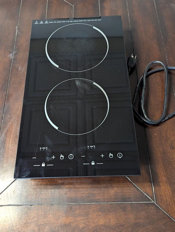 2-burner Electric Stove, glasstop