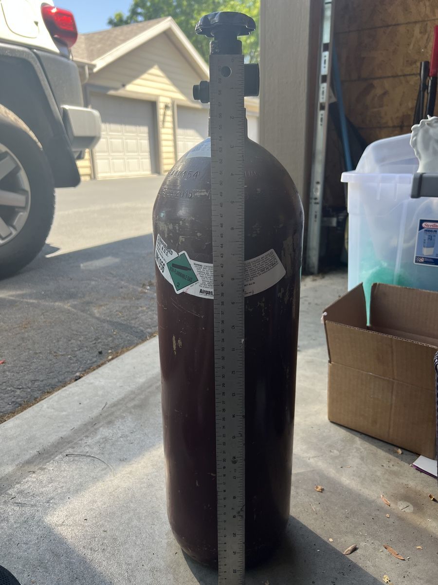 Airgas TC-3AAM154 DOT-3AA 2015 Argon Gas Cylinder Tank 60 cu ft