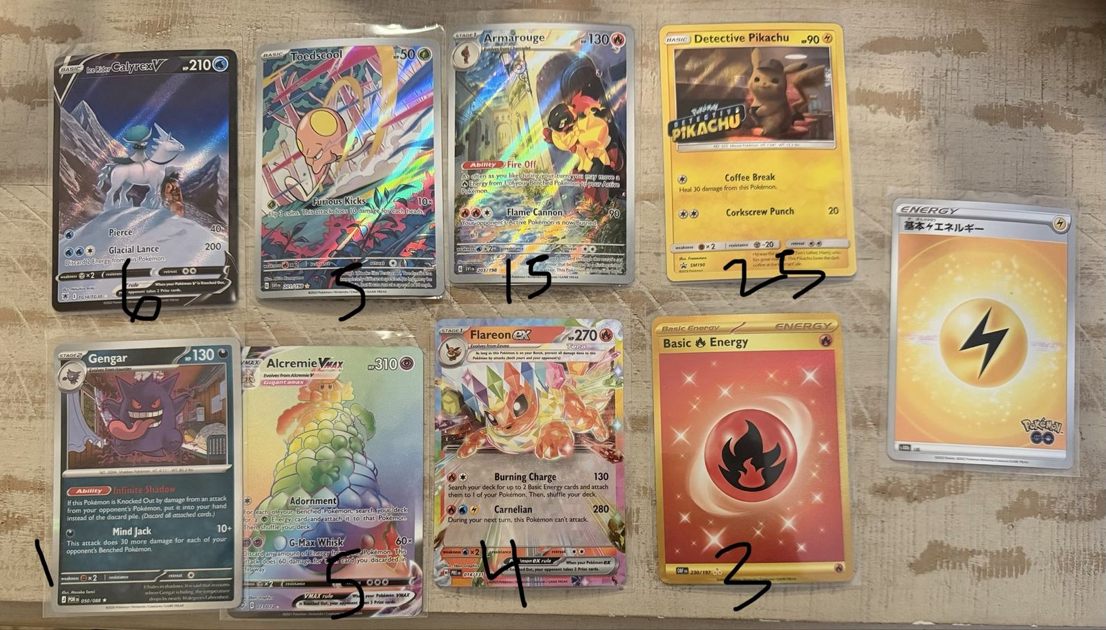Pokemon Cards (Prices on cards)